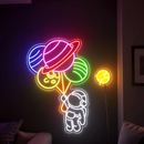 Balloon Astronaut Neon Sign