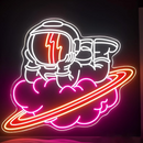 Space Yoga Astronaut Neon Sign