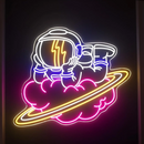 Space Yoga Astronaut Neon Sign