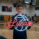Custom Basketball Boy Name Neon Sign