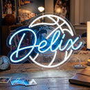 Custom Basketball Boy Name Neon Sign