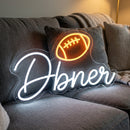 Custom football Boy Name Neon Sign