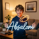 Custom football Boy Name Neon Sign