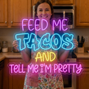 Feed Me Steak Neon Sign