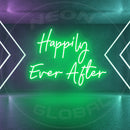 Happily Ever After Hearth Shape Neon Sign