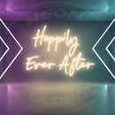 Happily Ever After Hearth Shape Neon SignHappily Ever After Neon Sign,Neon Sign, custom neon, led light, led neon light, led neon sign, home decor neon, wedding neon sign, party neon light , Business logo Neon Sign, cool lamp light, custom name neon sign, Custom Led Light, bedroom neon sign,