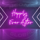 Happily Ever After Hearth Shape Neon SignHappily Ever After Neon Sign,Neon Sign, custom neon, led light, led neon light, led neon sign, home decor neon, wedding neon sign, party neon light , Business logo Neon Sign, cool lamp light, custom name neon sign, Custom Led Light, bedroom neon sign,