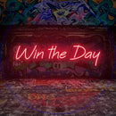 Win The Day Neon Sign,Neon Sign, custom neon, led light, led neon light, led neon sign, home decor neon, wedding neon sign, party neon light , Business logo Neon Sign, cool lamp light, custom name neon sign, Custom Led Light, bedroom neon sign, 