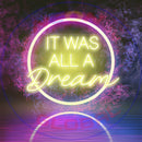 It Was All A Dream Neon Sign，Neon Sign, custom neon, led light, led neon light, led neon sign, home decor neon, wedding neon sign, party neon light , Business logo Neon Sign, cool lamp light, custom name neon sign, Custom Led Light, bedroom neon sign,