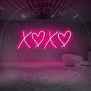 XOXO Neon Sign,Neon Sign, custom neon, led light, led neon light, led neon sign, home decor neon, wedding neon sign, party neon light , Business logo Neon Sign, cool lamp light, custom name neon sign, Custom Led Light, bedroom neon sign, 