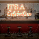 It'S A Celebration Neon Sign，Neon Sign, custom neon, led light, led neon light, led neon sign, home decor neon, wedding neon sign, party neon light , Business logo Neon Sign, cool lamp light, custom name neon sign, Custom Led Light, bedroom neon sign,
