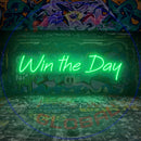 Win The Day Neon Sign,Neon Sign, custom neon, led light, led neon light, led neon sign, home decor neon, wedding neon sign, party neon light , Business logo Neon Sign, cool lamp light, custom name neon sign, Custom Led Light, bedroom neon sign,