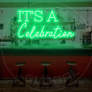 It'S A Celebration Neon Sign，Neon Sign, custom neon, led light, led neon light, led neon sign, home decor neon, wedding neon sign, party neon light , Business logo Neon Sign, cool lamp light, custom name neon sign, Custom Led Light, bedroom neon sign,