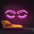 Eyelashes Neon Sign,Neon Sign, custom neon, led light, led neon light, led neon sign, home decor neon, wedding neon sign, party neon light , Business logo Neon Sign, cool lamp light, custom name neon sign, Custom Led Light, bedroom neon sign,