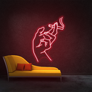 Cigarette Hand Neon Sign,Neon Sign, custom neon, led light, led neon light, led neon sign, home decor neon, wedding neon sign, party neon light , Business logo Neon Sign, cool lamp light, custom name neon sign, Custom Led Light, bedroom neon sign,