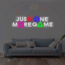 Jusx One More Game Neon Sign，Neon Sign, custom neon, led light, led neon light, led neon sign, home decor neon, wedding neon sign, party neon light , Business logo Neon Sign, cool lamp light, custom name neon sign, Custom Led Light, bedroom neon sign, 