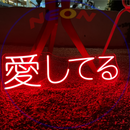 Japanese Love Neon Sign，Neon Sign, custom neon, led light, led neon light, led neon sign, home decor neon, wedding neon sign, party neon light , Business logo Neon Sign, cool lamp light, custom name neon sign, Custom Led Light, bedroom neon sign, 
