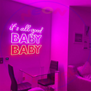 It's All Good Baby, Baby Neon Sign， Neon Sign, custom neon, led light, led neon light, led neon sign, home decor neon, wedding neon sign, party neon light , Business logo Neon Sign, cool lamp light, custom name neon sign, Custom Led Light, bedroom neon sign,