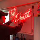 Til Death Neon Sign,Neon Sign, custom neon, led light, led neon light, led neon sign, home decor neon, wedding neon sign, party neon light , Business logo Neon Sign, cool lamp light, custom name neon sign, Custom Led Light, bedroom neon sign, 