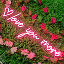 Love You More Neon Sign,Neon Sign, custom neon, led light, led neon light, led neon sign, home decor neon, wedding neon sign, party neon light , Business logo Neon Sign, cool lamp light, custom name neon sign, Custom Led Light, bedroom neon sign,