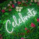 Celebrate Neon Sign,Neon Sign, custom neon , led light, led neon light, led neon sign, home decor art, wedding decor , party neon light , Business Neon Sign, cool lamp light, custom name neon sign, Custom Led Light 