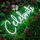 Celebrate Neon Sign,Neon Sign, custom neon , led light, led neon light, led neon sign, home decor art, wedding decor , party neon light , Business Neon Sign, cool lamp light, custom name neon sign, Custom Led Light