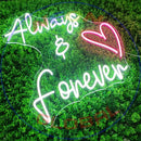 Neon Sign, custom neon , led light, led neon light, led neon sign, home decor art, wedding decor , party neon light , business logo neon, cool lamp light, custom name neon sign, Custom Led Light ,always & forever neon sign
