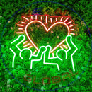Keith Haring Love Neon Sign,Neon Sign, custom neon, led light, led neon light, led neon sign, home decor neon, wedding neon sign, party neon light , Business logo Neon Sign, cool lamp light, custom name neon sign, Custom Led Light, bedroom neon sign,
