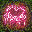 Keith Haring Love Neon Sign,Neon Sign, custom neon, led light, led neon light, led neon sign, home decor neon, wedding neon sign, party neon light , Business logo Neon Sign, cool lamp light, custom name neon sign, Custom Led Light, bedroom neon sign, 