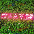 It's A Vibe Neon Sign，Neon Sign, custom neon, led light, led neon light, led neon sign, home decor neon, wedding neon sign, party neon light , Business logo Neon Sign, cool lamp light, custom name neon sign, Custom Led Light, bedroom neon sign,