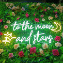 To the Moon and Stars Neon,Neon Sign, custom neon, led light, led neon light, led neon sign, home decor neon, wedding neon sign, party neon light , Business logo Neon Sign, cool lamp light, custom name neon sign, Custom Led Light, bedroom neon sign, 