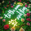 To the Moon and Stars Neon,Neon Sign, custom neon, led light, led neon light, led neon sign, home decor neon, wedding neon sign, party neon light , Business logo Neon Sign, cool lamp light, custom name neon sign, Custom Led Light, bedroom neon sign,