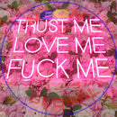 Trust me Love me Neon Sign,Neon Sign, custom neon, led light, led neon light, led neon sign, home decor neon, wedding neon sign, party neon light , Business logo Neon Sign, cool lamp light, custom name neon sign, Custom Led Light, bedroom neon sign, 
