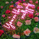 You're like really pretty Neon Sign,Neon Sign, custom neon, led light, led neon light, led neon sign, home decor neon, wedding neon sign, party neon light , Business logo Neon Sign, cool lamp light, custom name neon sign, Custom Led Light, bedroom neon sign,