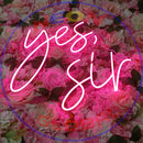 Yes Sir Neon Sign,Neon Sign, custom neon, led light, led neon light, led neon sign, home decor neon, wedding neon sign, party neon light , Business logo Neon Sign, cool lamp light, custom name neon sign, Custom Led Light, bedroom neon sign,