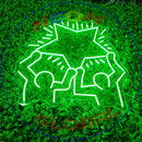 Keith Haring with Star Neon Sign