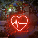 Heartbeat Neon Sign，Neon Sign, custom neon, led light, led neon light, led neon sign, home decor neon, wedding neon sign, party neon light , Business logo Neon Sign, cool lamp light, custom name neon sign, Custom Led Light, bedroom neon sign, 