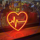 Heartbeat Neon Sign，Neon Sign, custom neon, led light, led neon light, led neon sign, home decor neon, wedding neon sign, party neon light , Business logo Neon Sign, cool lamp light, custom name neon sign, Custom Led Light, bedroom neon sign,