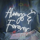 Neon Sign, custom neon , led light, led neon light, led neon sign, home decor art, wedding decor , party neon light , business logo neon, cool lamp light, custom name neon sign, Custom Led Light ,always & forever neon sign