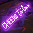 Cheers To Love Neon Sign,Neon Sign, custom neon , led light, led neon light, led neon sign, home decor art, wedding decor , party neon light , Business Neon Sign, cool lamp light, custom name neon sign, Custom Led Light