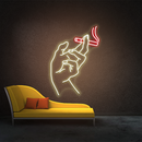 Cigarette Hand Neon Sign,Neon Sign, custom neon, led light, led neon light, led neon sign, home decor neon, wedding neon sign, party neon light , Business logo Neon Sign, cool lamp light, custom name neon sign, Custom Led Light, bedroom neon sign,