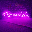 Stay Awhile Neon Sign,Neon Sign, custom neon, led light, led neon light, led neon sign, home decor neon, wedding neon sign, party neon light , Business logo Neon Sign, cool lamp light, custom name neon sign, Custom Led Light, bedroom neon sign,