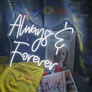 Neon Sign, custom neon , led light, led neon light, led neon sign, home decor art, wedding decor , party neon light , business logo neon, cool lamp light, custom name neon sign, Custom Led Light ,always & forever neon sign