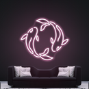 Two Fishes Neon Sign,Neon Sign, custom neon, led light, led neon light, led neon sign, home decor neon, wedding neon sign, party neon light , Business logo Neon Sign, cool lamp light, custom name neon sign, Custom Led Light, bedroom neon sign,