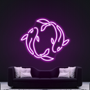 Two Fishes Neon Sign,Neon Sign, custom neon, led light, led neon light, led neon sign, home decor neon, wedding neon sign, party neon light , Business logo Neon Sign, cool lamp light, custom name neon sign, Custom Led Light, bedroom neon sign,