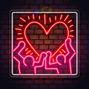 Keith Haring Radiant Heart,Neon Sign, custom neon, led light, led neon light, led neon sign, home decor neon, wedding neon sign, party neon light , Business logo Neon Sign, cool lamp light, custom name neon sign, Custom Led Light, bedroom neon sign,