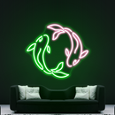 Two Fishes Neon Sign,Neon Sign, custom neon, led light, led neon light, led neon sign, home decor neon, wedding neon sign, party neon light , Business logo Neon Sign, cool lamp light, custom name neon sign, Custom Led Light, bedroom neon sign,