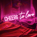 Cheers To Love Neon Sign,Neon Sign, custom neon , led light, led neon light, led neon sign, home decor art, wedding decor , party neon light , Business Neon Sign, cool lamp light, custom name neon sign, Custom Led Light