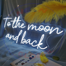 To The Moon And Back Neon Sign ,Neon Sign, custom neon, led light, led neon light, led neon sign, home decor neon, wedding neon sign, party neon light , Business logo Neon Sign, cool lamp light, custom name neon sign, Custom Led Light, bedroom neon sign,
