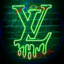 Monogram Dripping Neon,Neon Sign, custom neon, led light, led neon light, led neon sign, home decor neon, wedding neon sign, party neon light , Business logo Neon Sign, cool lamp light, custom name neon sign, Custom Led Light, bedroom neon sign,